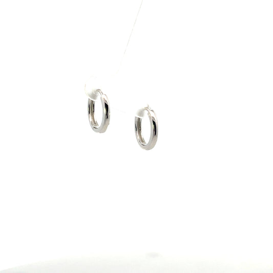 MEDIUM BASIC SOLID HOOPS SILVER