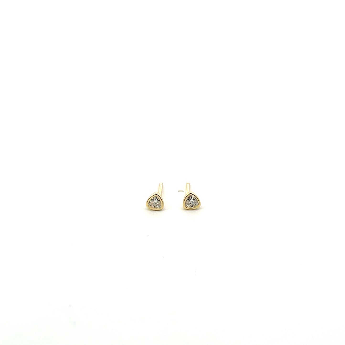 TRIANGLE MINI STUDS WITH BEZEL SGP
