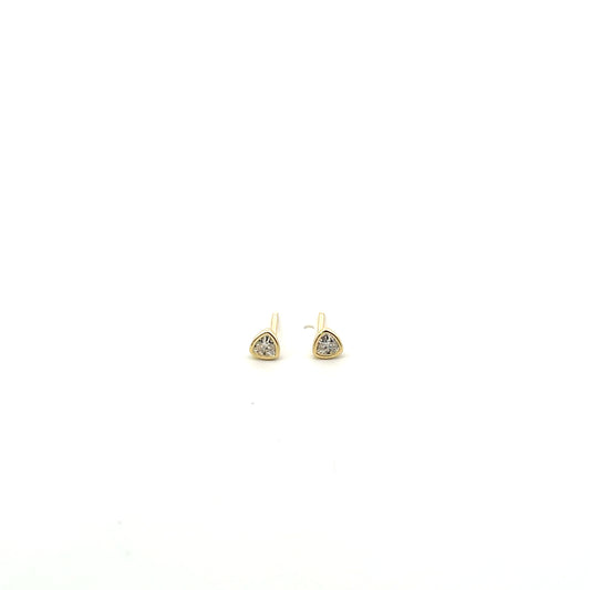TRIANGLE MINI STUDS WITH BEZEL SGP