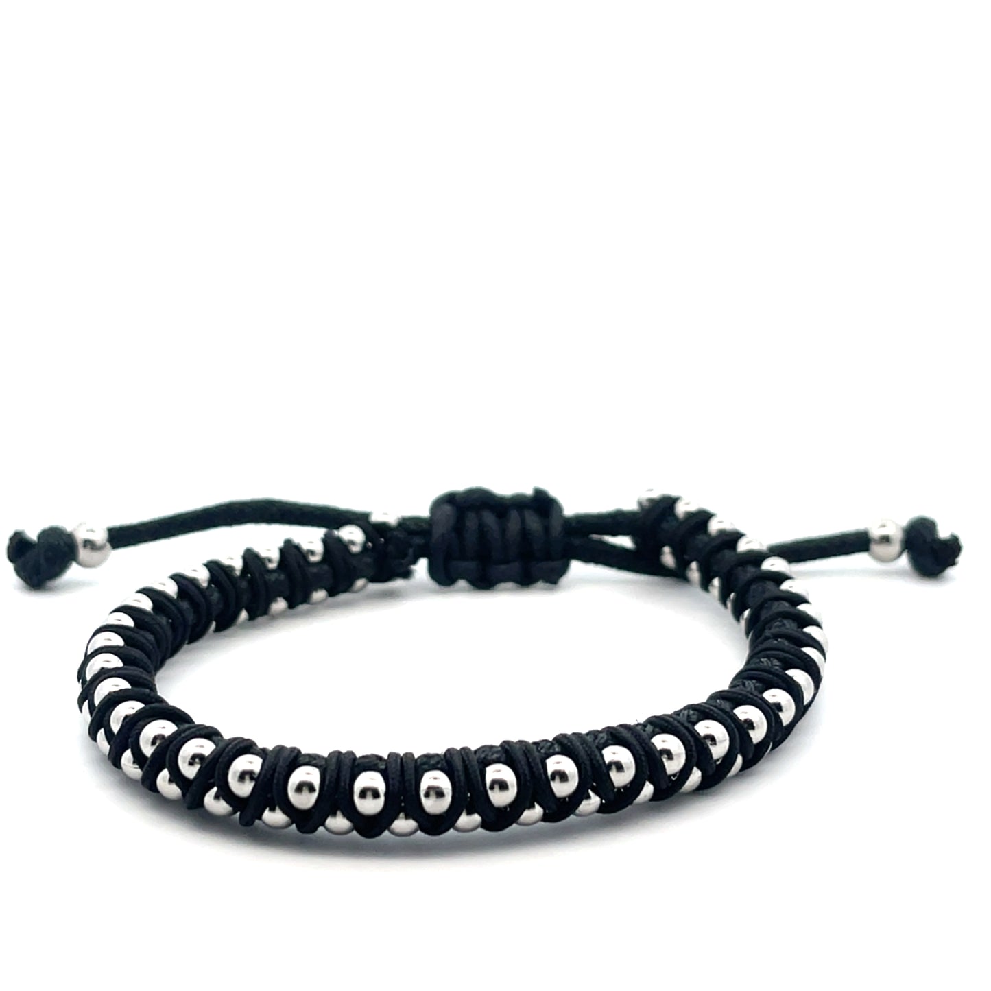 BIG BRAIDED BEADED MENS BRACELET