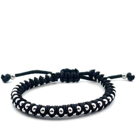 BIG BRAIDED BEADED MENS BRACELET