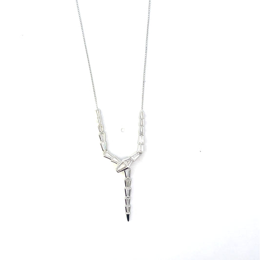 BAGUETTE SMALL LARIAT SILVER