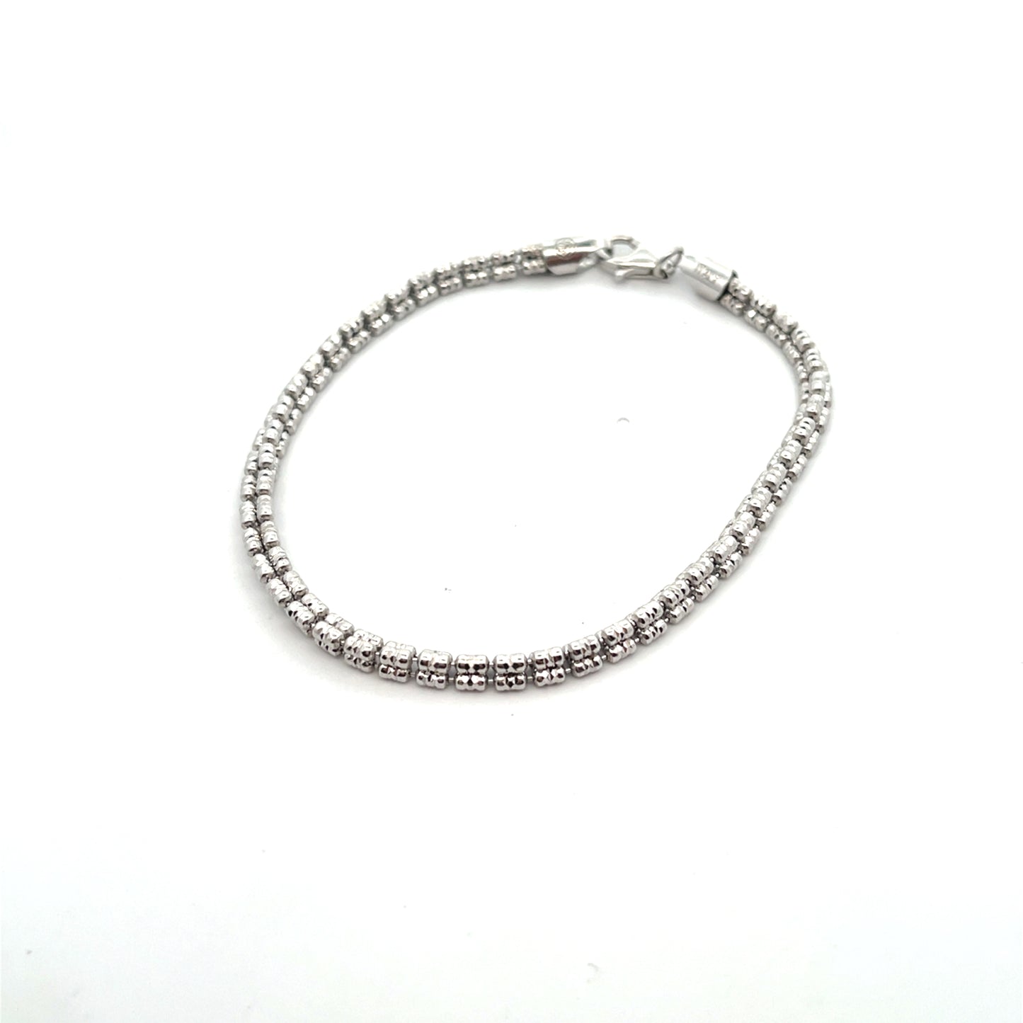 2 ROW BEAD MENS BRACELET 8"
