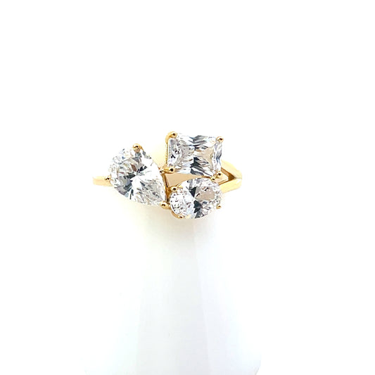 3 MULTISHAPE SOLITAIRE RING