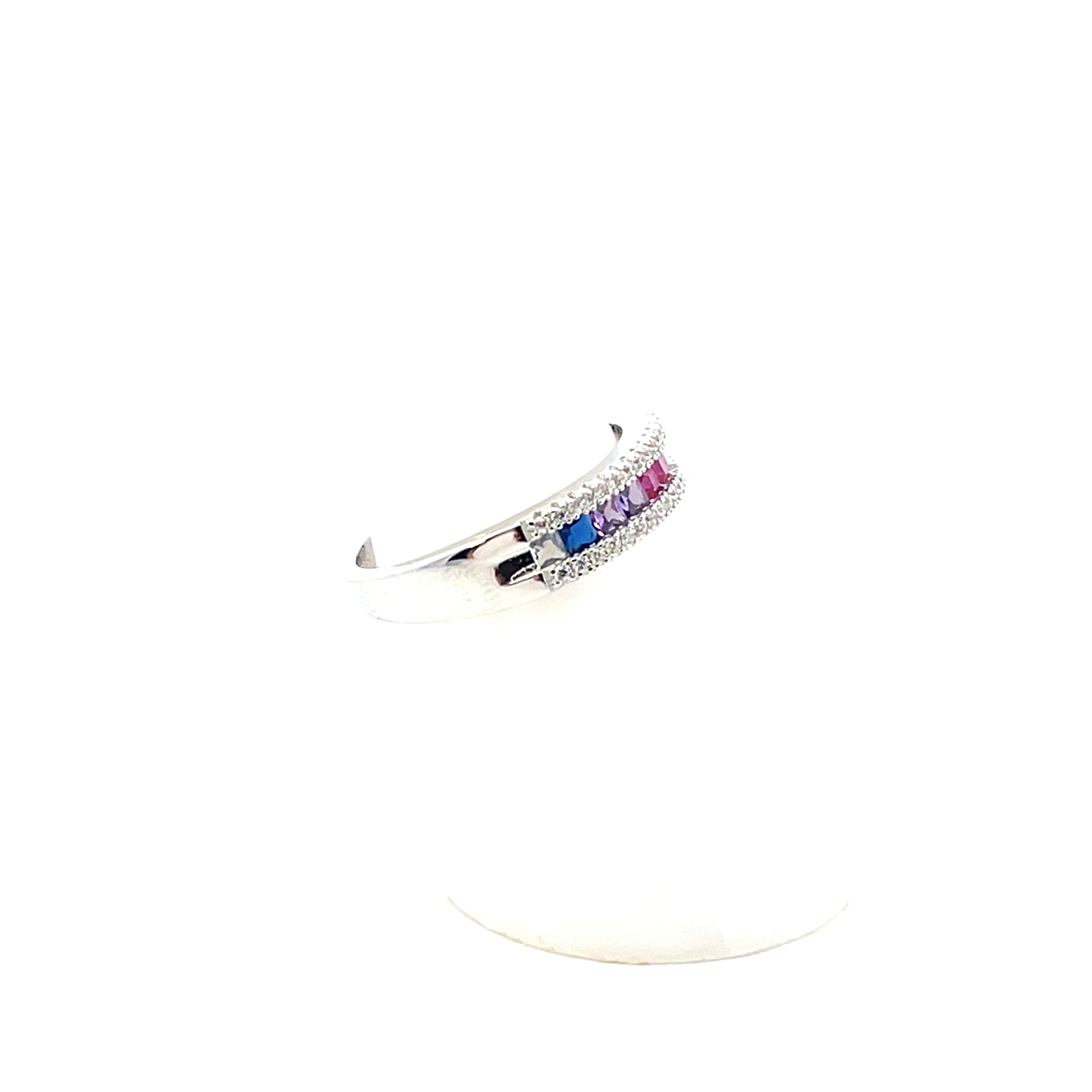 RAINBOW CIGARRETE RING SILVER