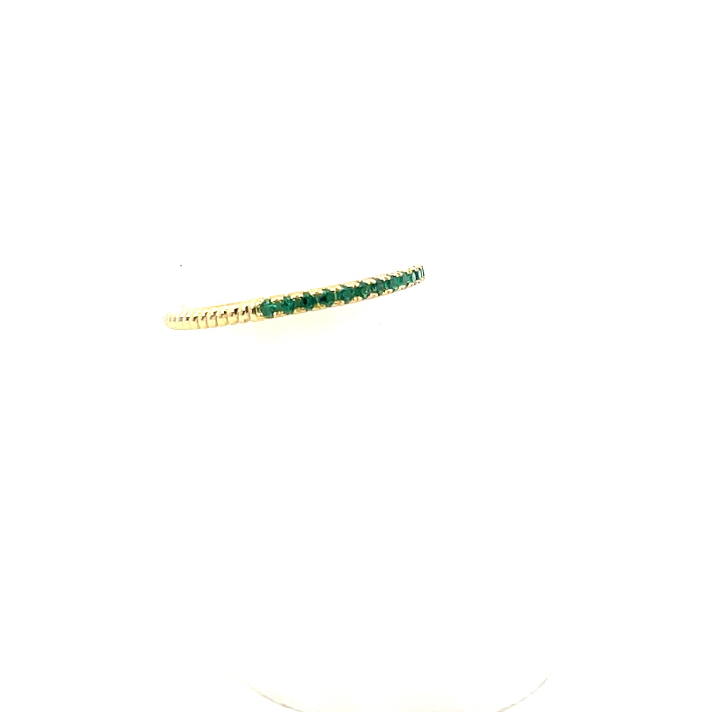 CLASSIC GREEN PAVE RING