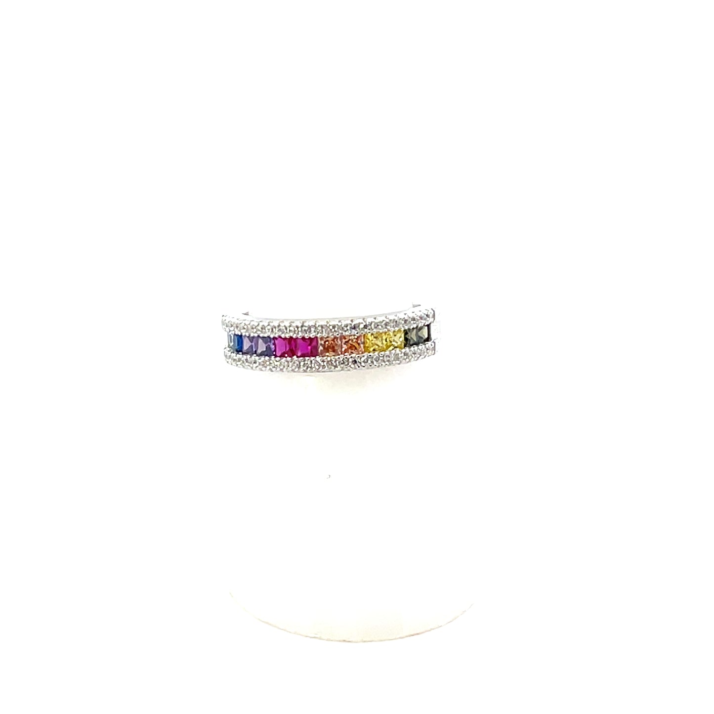 RAINBOW CIGARRETE RING SILVER
