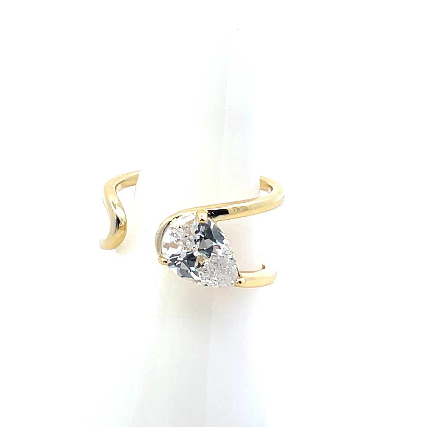 2 ROW OPEN PEAR RING