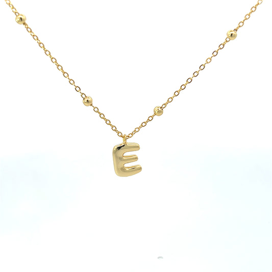 SOLID SMALL LETTER WITH BEADED CHAIN