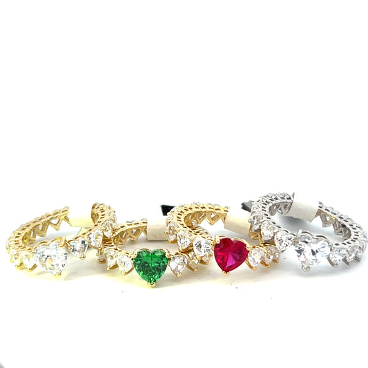 BIG INFINITY HEART WITH SOLITAIRE RING