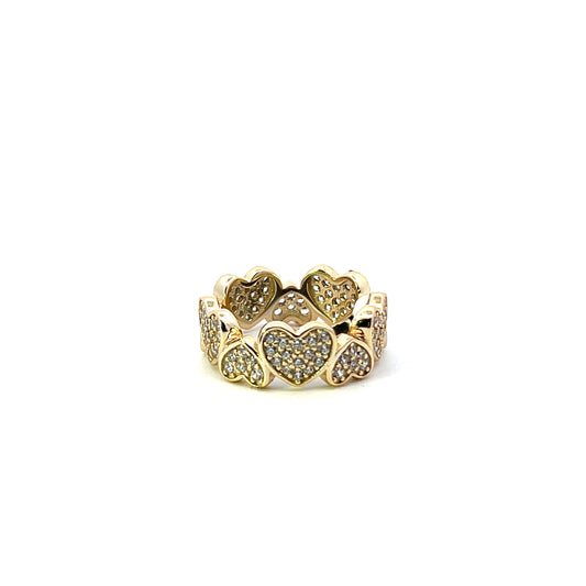 BIG PAVE HEART BAND