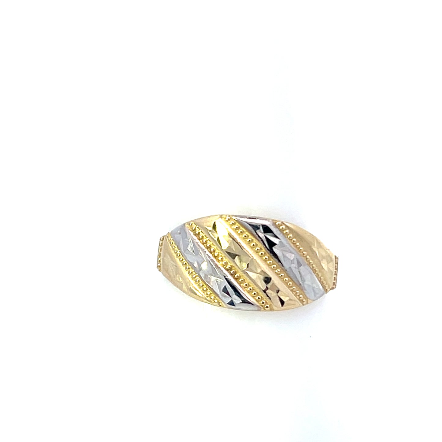 10K 2 TONE SIGNET WITH WAVES