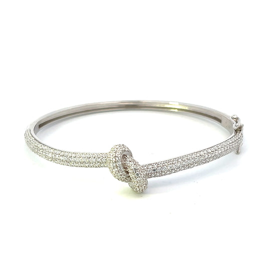 KNOT BANGLE WITH CZ
