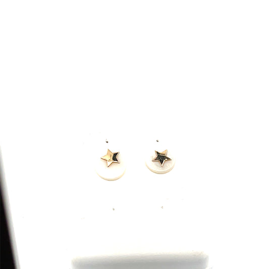 10K YG NACAR WITH STAR EARRINGS