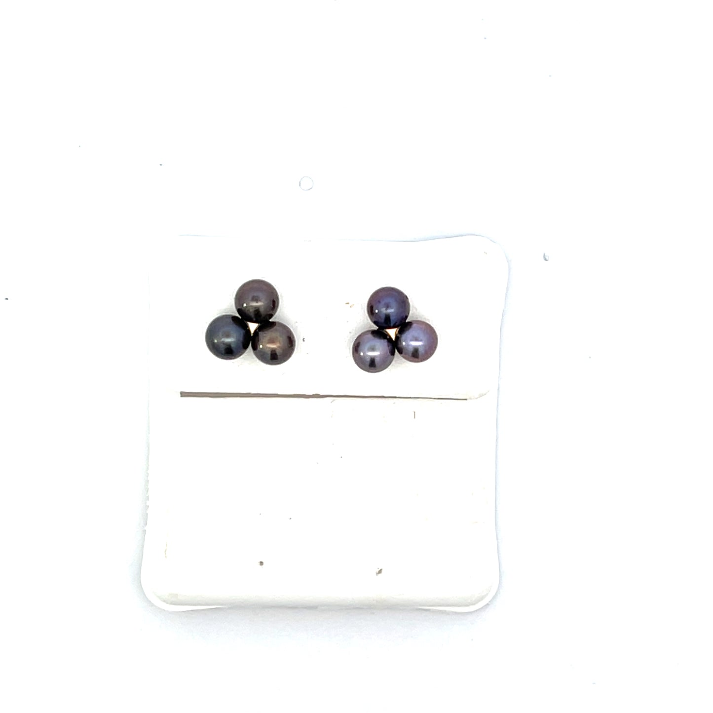 10K YG 3 BLACK PEARL PEARL EARRING
