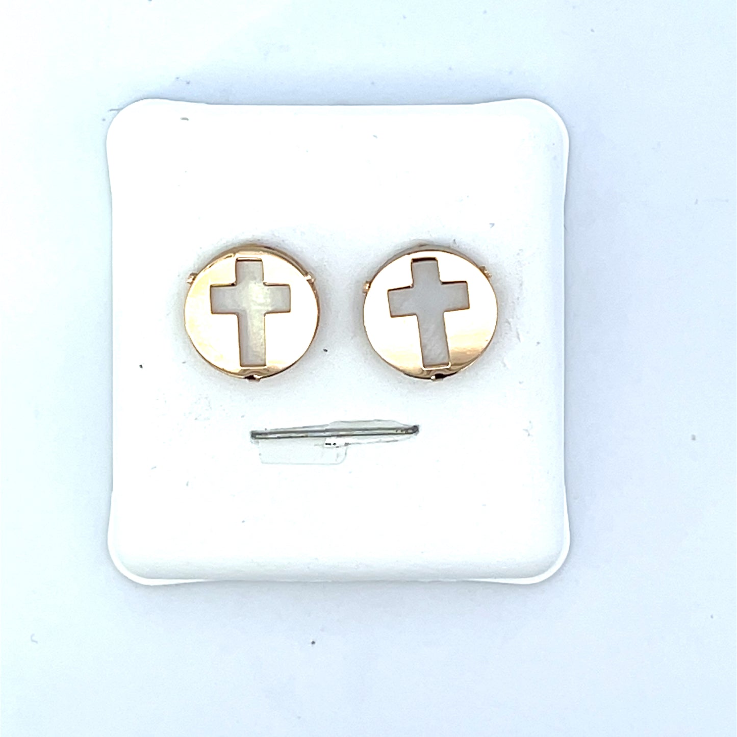 10K YG CROSS STUDS