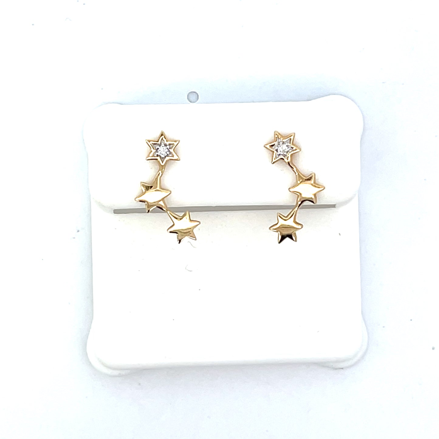 10K YG 3-STAR CRAWLEAR EARRINGS