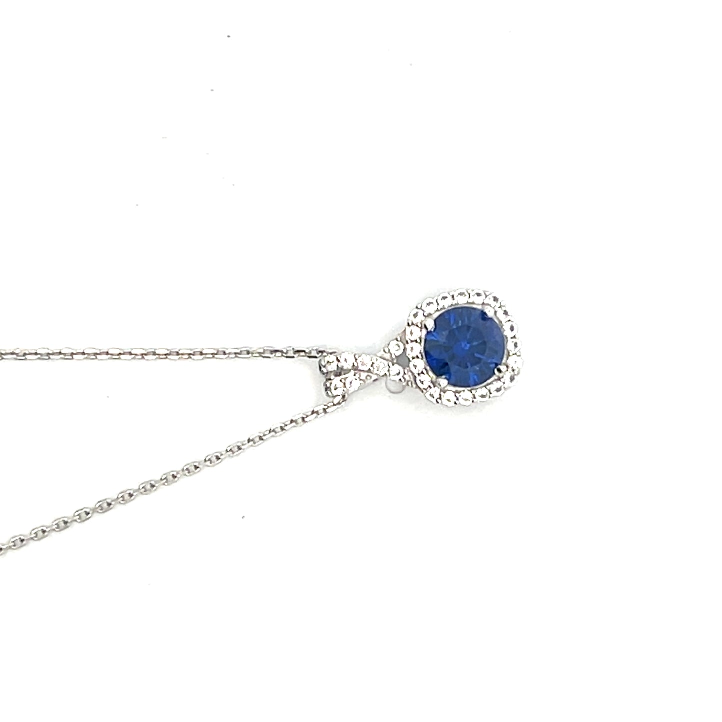 LAB CREATED SAPPHIRE AND WHITE TOPAZ
