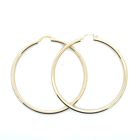 10K X-BIG THIN HOOPS (5.5g)