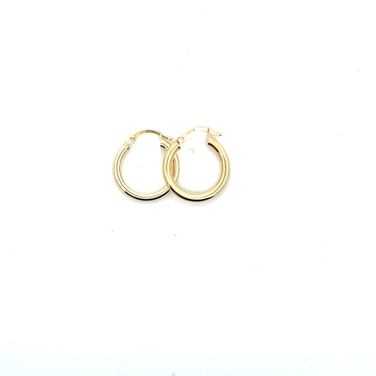 10K YG SMALL SOLID HOOP