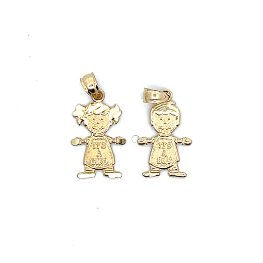 14K BOY AND GIRL CHARM