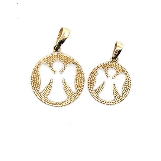 14K HOLLOW ANGEL CHARM