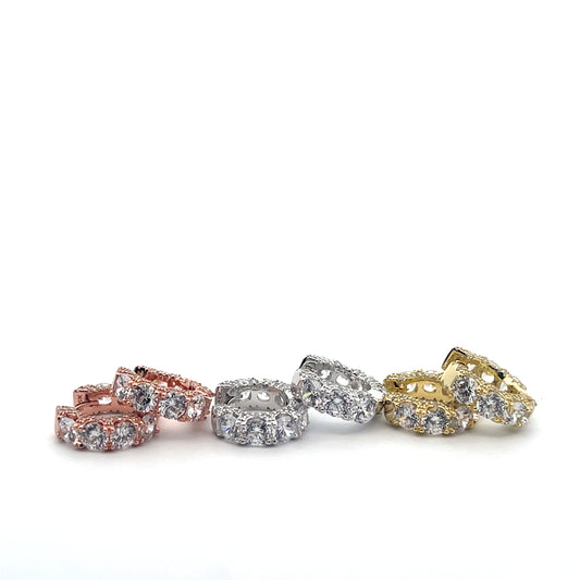 CHUNKY FULL CZ HOOPS