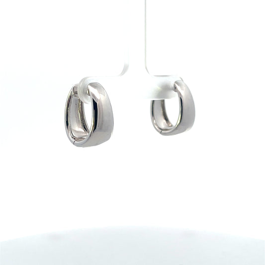CHUNKY SOLID OVAL HOOP