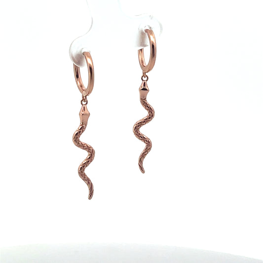 HOOP WITH SNAKE CHARM