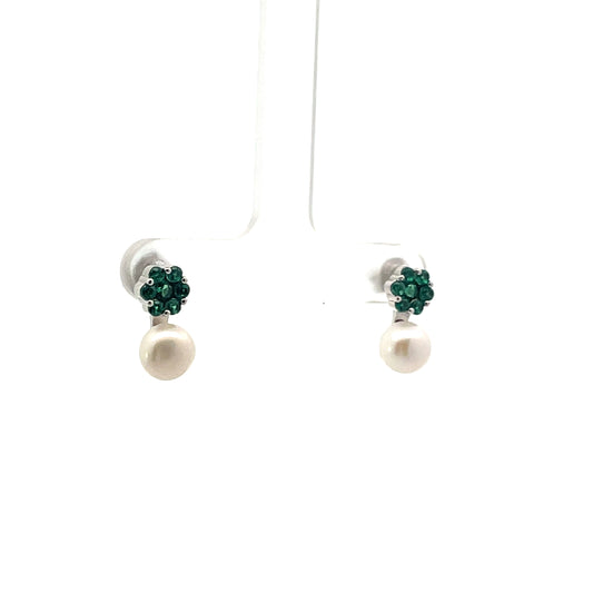 PEARL WITH CZ FLOWER