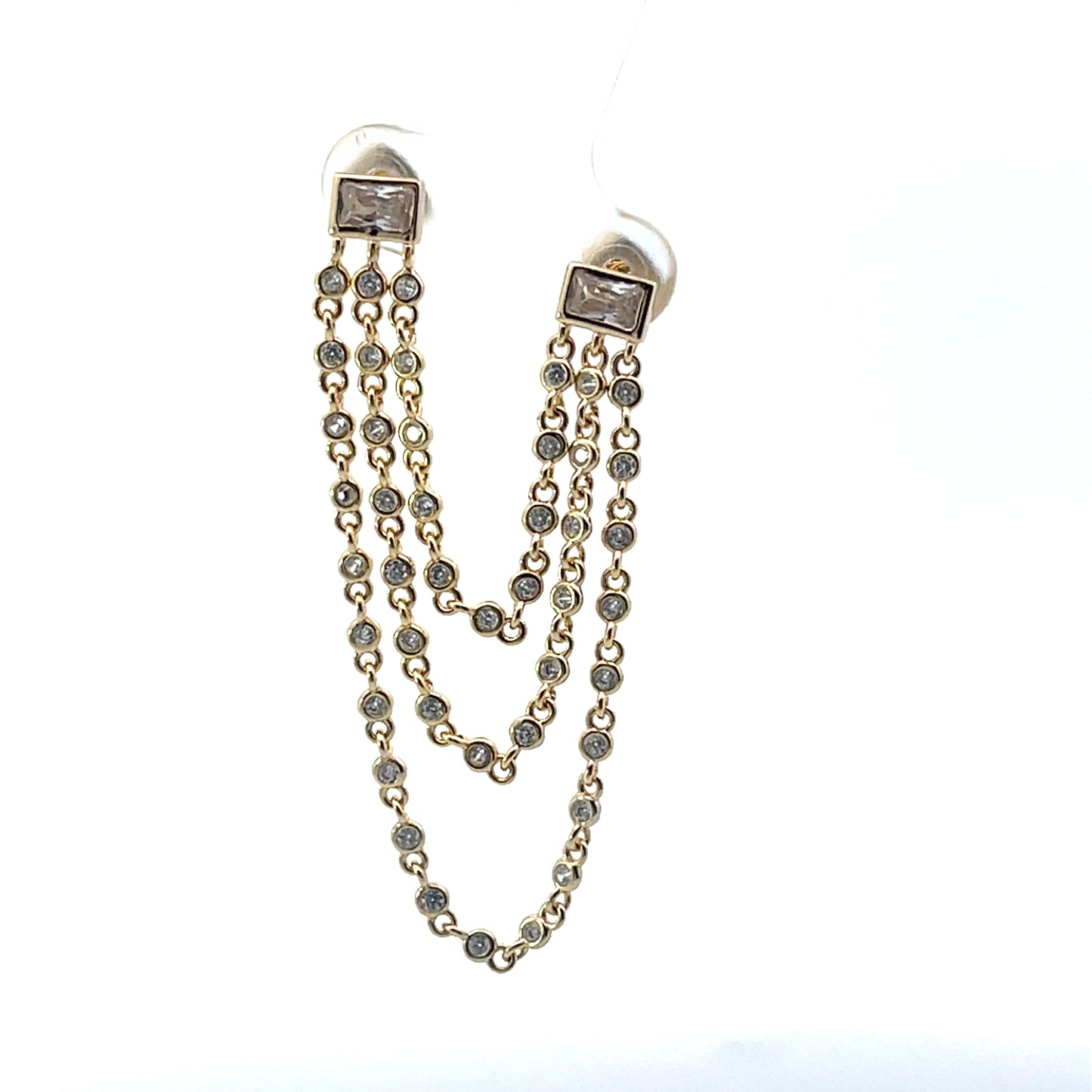 DOUBLE PIERCING CHAIN EARRING (2 EARRINGS)