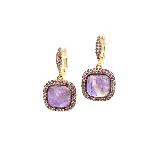 HOOP WITH CUSHION AND HALO CHARM PURPLE