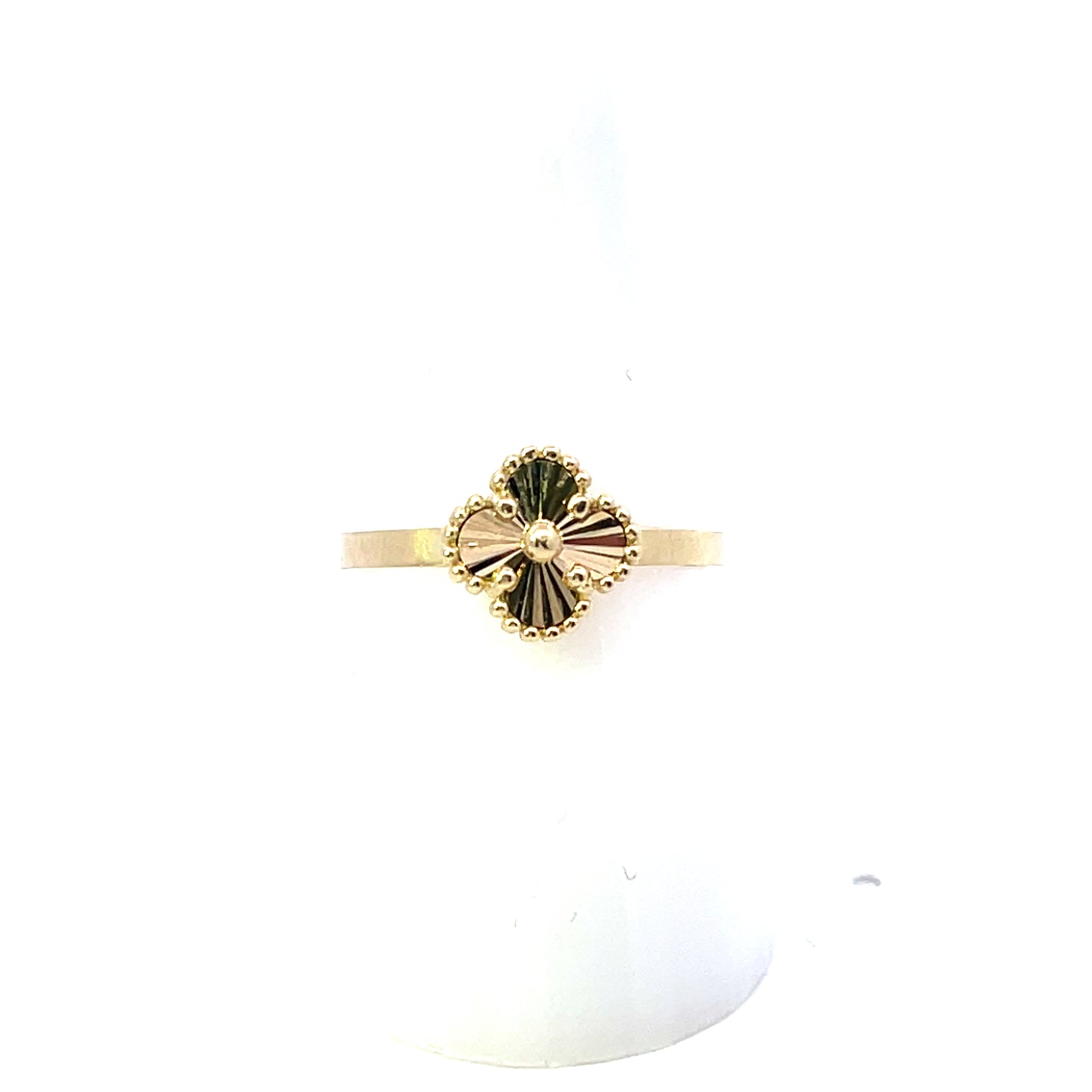 10K YG SOLID SMALL VAN CLEEF RING
