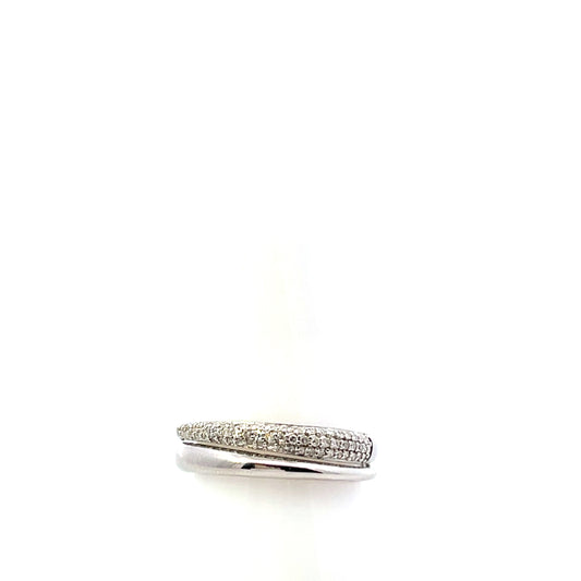 2 ROW SOLID AND NATURAL DIAMOND RING