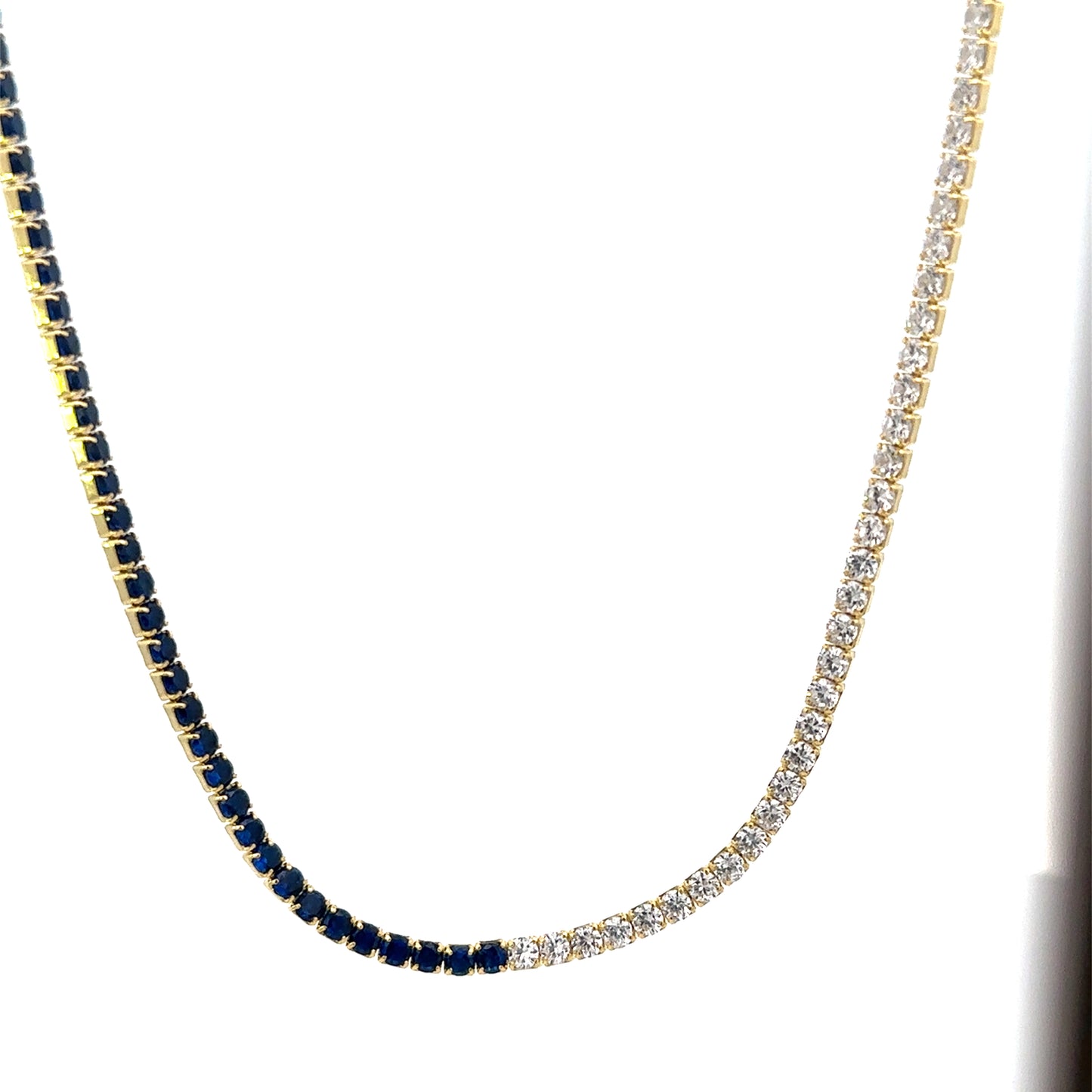 TENNIS NECKLACE 2-TONE
