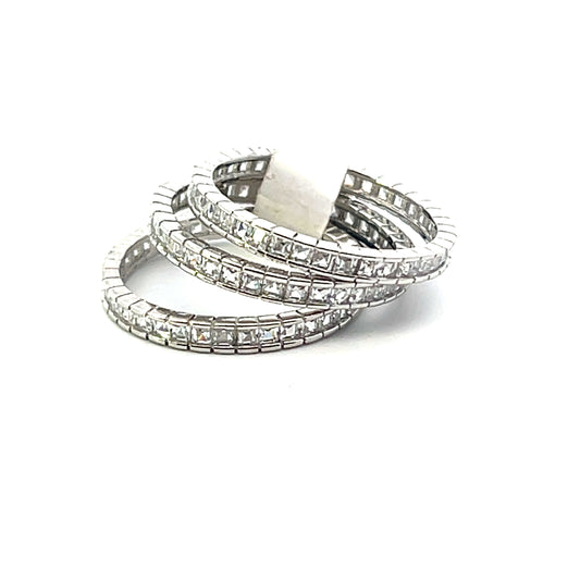 3-RING SET WITH BEZEL SILVER