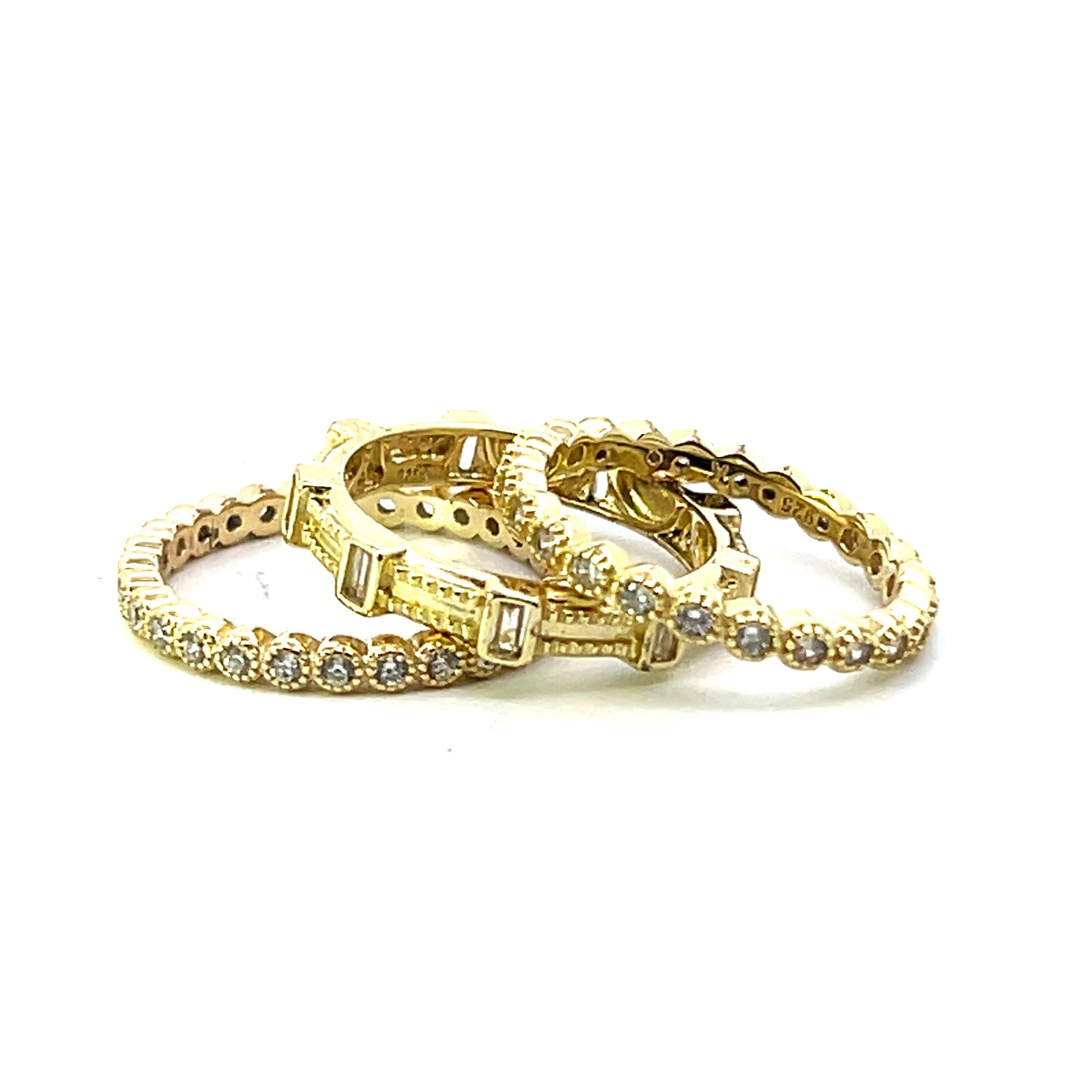 3-RING SET BANDS WITH BEZEL