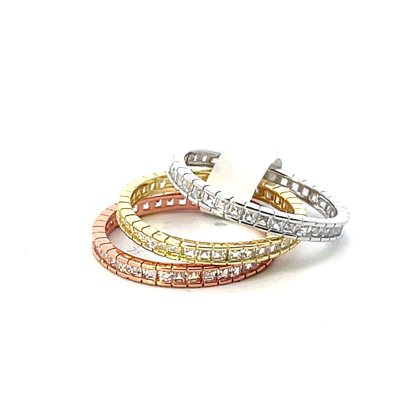 3-RING SET METAL MIX WITH BEZEL