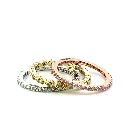 3-RING SET MIX PAVE AND MARQUISE