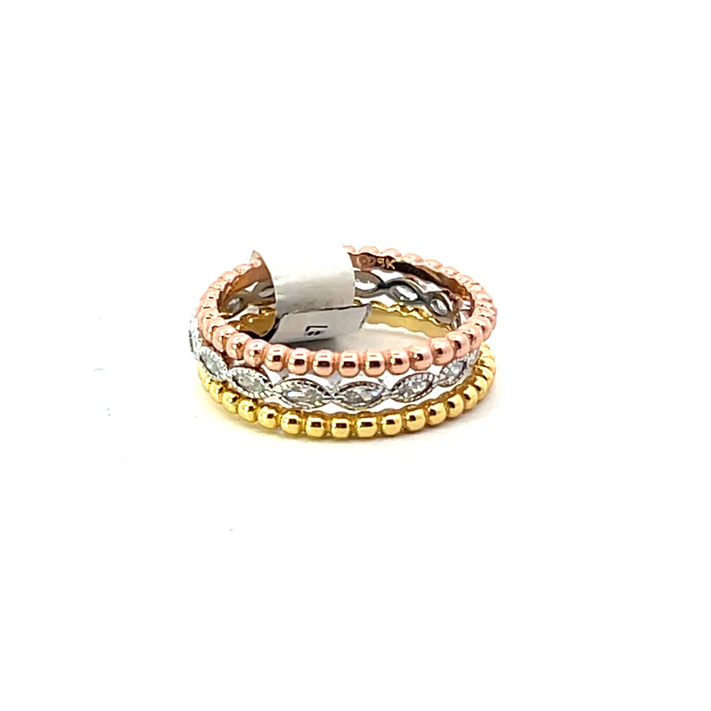 3-RING SET MIX BEADED AND MARQUISE