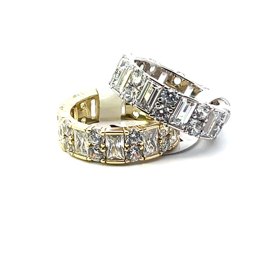 BIG BAGUETE PAVE RING