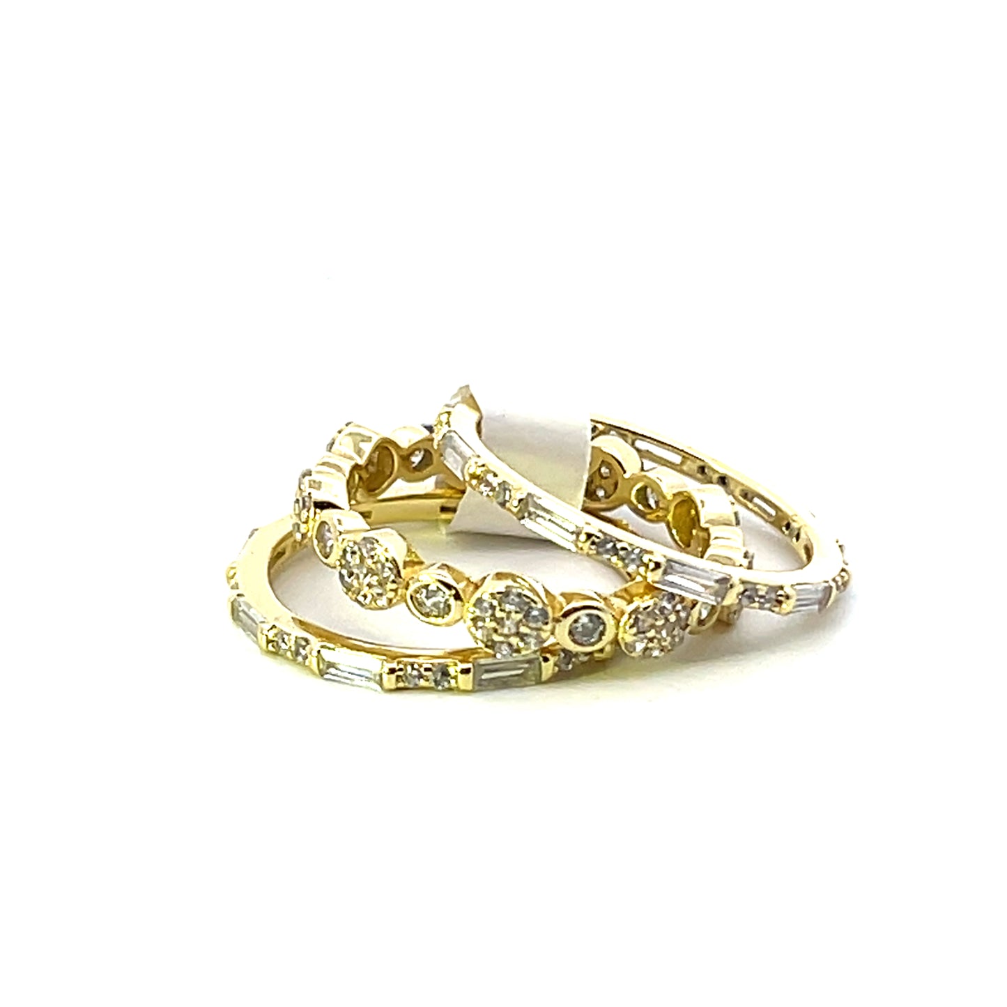 3-RING SET BAGUETTE AND PAVE