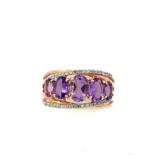 10K 0.20CTW OVAL AMETHYSTS