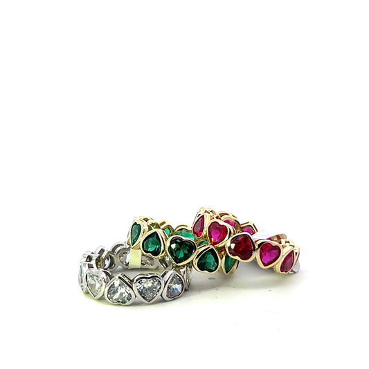 INFINITY BIG HEARTS WITH BEZEL RING
